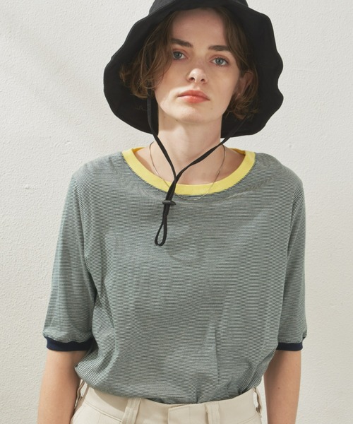 Unitage（ユニテージ）の「ボーダーリンガーT（Tシャツ/カットソー・レディース・レッド/ブラック/ダークグリーン・FREE）」の15枚目の写真