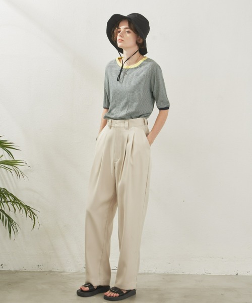 Unitage（ユニテージ）の「ボーダーリンガーT（Tシャツ/カットソー・レディース・レッド/ブラック/ダークグリーン・FREE）」の21枚目の写真