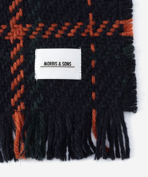 Morris & Sons（モリスアンドサンズ）の「MORRIS & SONS | フリンジスカーフ（マフラー・レディース・ブルー系その他5/オレンジ系その他/ブラック系その他/ブルー系その他/レッド系その他・FREE）」の11枚目の写真