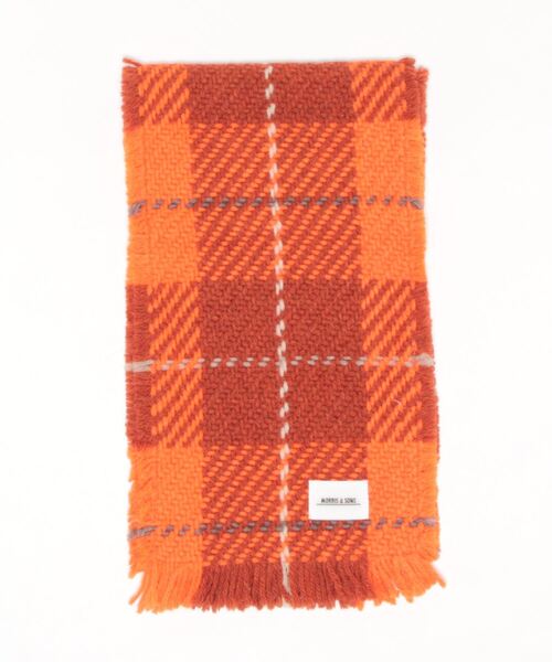 Morris & Sons（モリスアンドサンズ）の「MORRIS & SONS | フリンジスカーフ（マフラー・レディース・ブルー系その他5/オレンジ系その他/ブラック系その他/ブルー系その他/レッド系その他・FREE）」の10枚目の写真