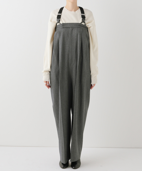 IENA（イエナ）の「【CURRENTAGE/カレンテージ】ウールサロペット（サロペット/オーバーオール・レディース・チャコールグレー・FREE）」の3枚目の写真