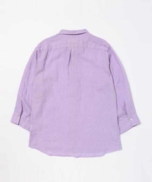 極美品　ビームス　麻100％　リネン　長袖　カプリシャツ　ブルー　L 青 極美品 ビームス 麻100％ リネン 長袖 カプリシャツ ブルー L 青