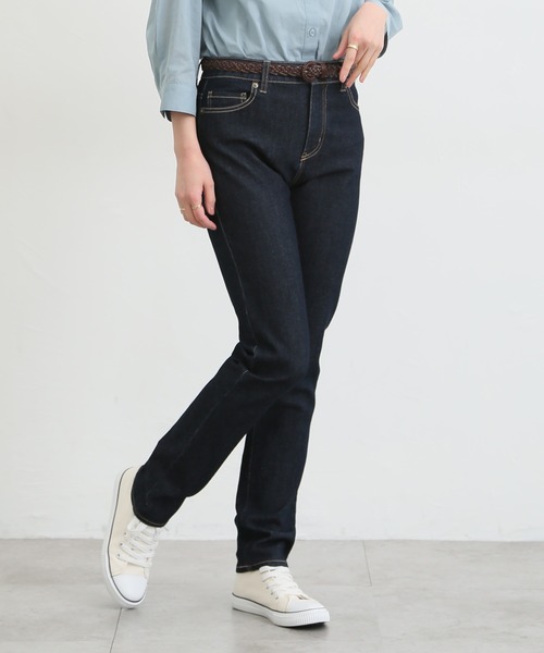 Honeys（ハニーズ）の「デニムスキニー（股下７６ｃｍ）（デニムパンツ・レディース・ライトインディゴブルー/ワンウォッシュ/ブラック・S/M/L/LL/3L）」の3枚目の写真