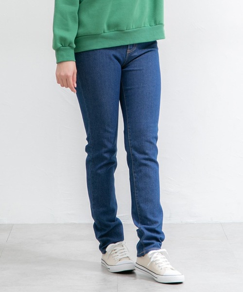 Honeys（ハニーズ）の「デニムスキニー（股下７６ｃｍ）（デニムパンツ・レディース・ライトインディゴブルー/ワンウォッシュ/ブラック・S/M/L/LL/3L）」の4枚目の写真