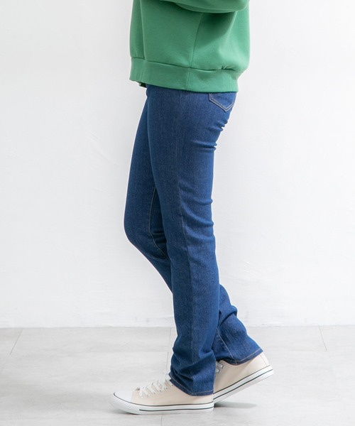 Honeys（ハニーズ）の「デニムスキニー（股下７６ｃｍ）（デニムパンツ・レディース・ライトインディゴブルー/ワンウォッシュ/ブラック・S/M/L/LL/3L）」の6枚目の写真