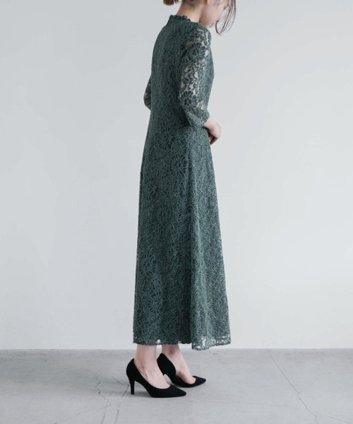 kaene（カエン）の「ミックスレースドレス（ドレス・レディース・ブルー系その他/グリーン・34/36/38）」の13枚目の写真