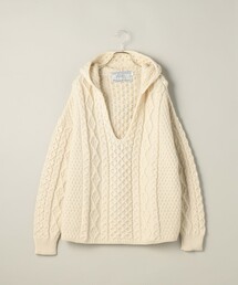 Aresense | Oldderby Knitwear/オールドダービーニット Aran Hooded Sloth pullover/アランフーデットスキッパーニットプルオーバー(ニット/セーター)