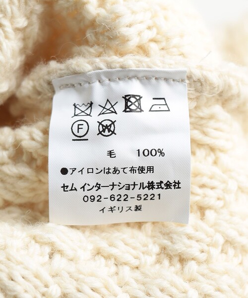 Aresense（アーセンス）の「Oldderby Knitwear/オールドダービーニット Aran Hooded Sloth pullover/アランフーデットスキッパーニットプルオーバー（ニット/セーター・レディース・ホワイト・MEDIUM）」の7枚目の写真