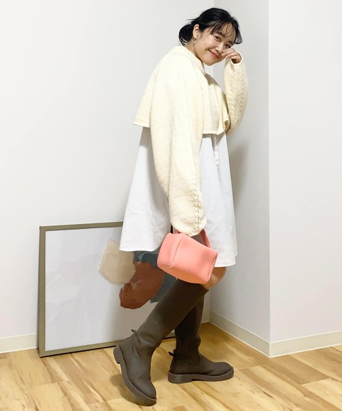 Couleur Meler（クルールメリー）の「Couleur Meler imoko　ダボダボスリーブニット（ニット/セーター・レディース・アイボリー/キャメル/ピンク・FREE）」の4枚目の写真