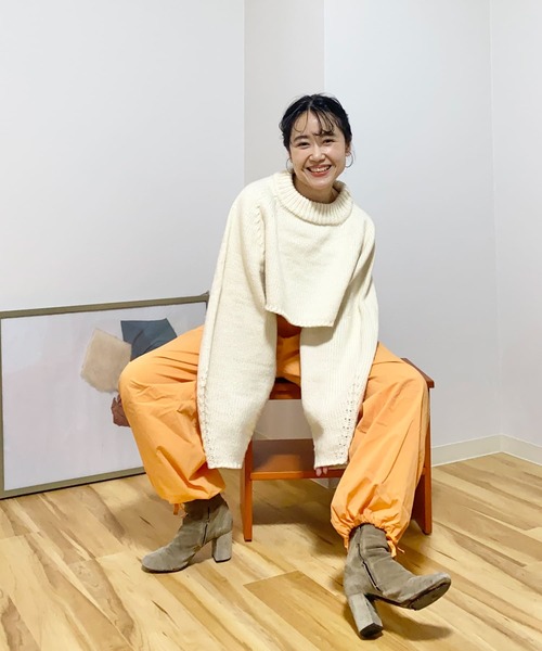 Couleur Meler（クルールメリー）の「Couleur Meler imoko　ダボダボスリーブニット（ニット/セーター・レディース・アイボリー/キャメル/ピンク・FREE）」の8枚目の写真