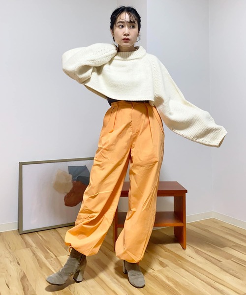 Couleur Meler（クルールメリー）の「Couleur Meler imoko　ダボダボスリーブニット（ニット/セーター・レディース・アイボリー/キャメル/ピンク・FREE）」の10枚目の写真