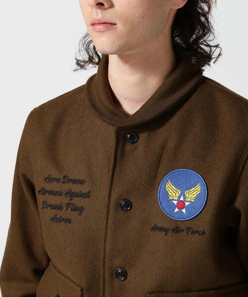 AVIREX（アヴィレックス）の「【WEB&DEPOT限定】WOOL A-1 JACKET / ウール A-1 ジャケット / AVIREX / アヴィレックス（ミリタリージャケット・メンズ・オリーブ系/タン・2XL/L/M/XL）」の10枚目の写真
