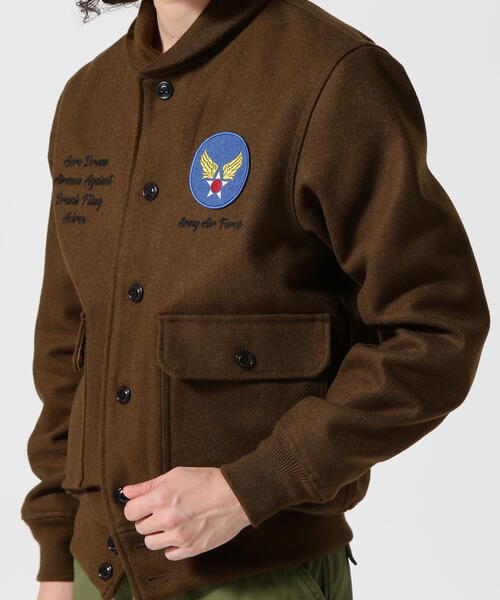 AVIREX（アヴィレックス）の「【WEB&DEPOT限定】WOOL A-1 JACKET / ウール A-1 ジャケット / AVIREX / アヴィレックス（ミリタリージャケット・メンズ・オリーブ系/タン・2XL/L/M/XL）」の11枚目の写真