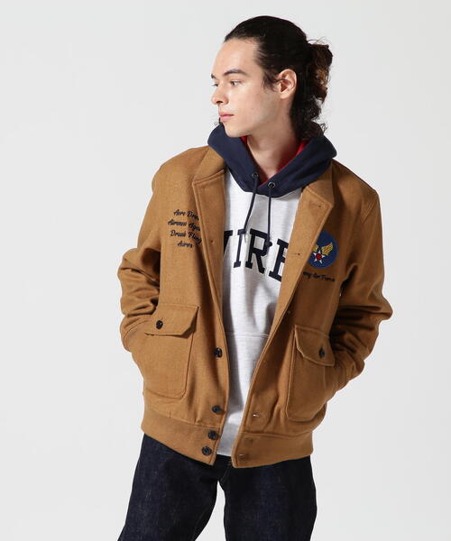 AVIREX（アヴィレックス）の「【WEB&DEPOT限定】WOOL A-1 JACKET / ウール A-1 ジャケット / AVIREX / アヴィレックス（ミリタリージャケット・メンズ・オリーブ系/タン・2XL/L/M/XL）」の16枚目の写真