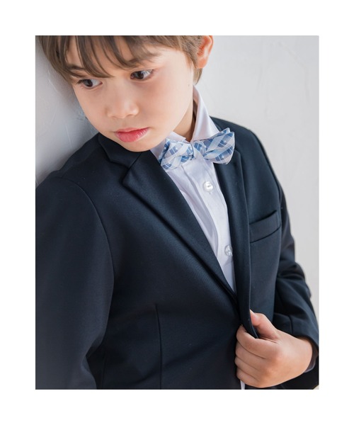 BeBe（ベベ）の「BeBe/フォーマルバーズアイジャケット(110~130cm)（テーラードジャケット・キッズ・ネイビー・120/130/110）」の8枚目の写真