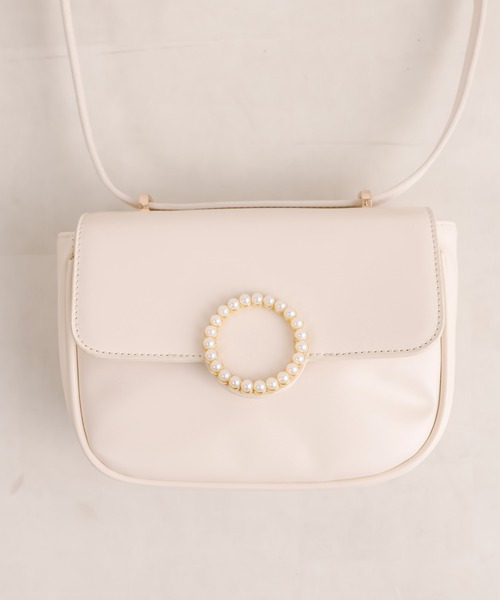 OLIVE des OLIVE（オリーブデオリーブ）の「パールバックルショルダーバッグ（ショルダーバッグ・レディース・ブラック/アイボリー・FREE）」の11枚目の写真
