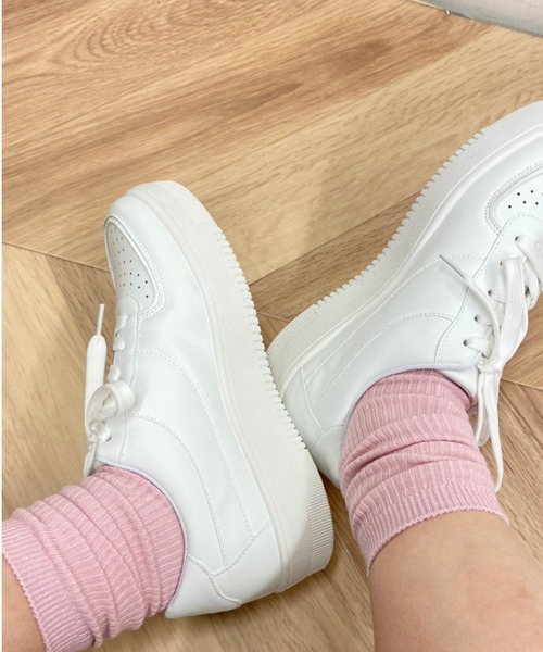 WEGO（ウィゴー）の「WEGO/カラーリブソックス（ソックス/靴下・レディース・ブラック/イエロー/ホワイト/ピンク・23-25cm）」の2枚目の写真