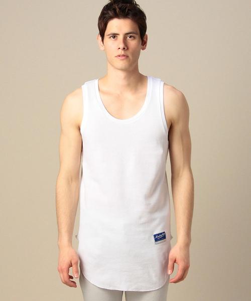 MONKEY TIME（モンキータイム）の「＜monkey time＞ 40サーマル ロング タンクトップ◆（タンクトップ・メンズ・ホワイト/ブラック・LARGE/MEDIUM）」の7枚目の写真