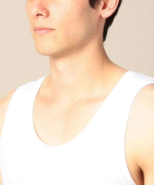 MONKEY TIME（モンキータイム）の「＜monkey time＞ 40サーマル ロング タンクトップ◆（タンクトップ・メンズ・ホワイト/ブラック・LARGE/MEDIUM）」の10枚目の写真