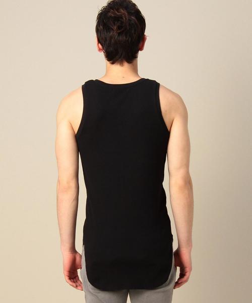 MONKEY TIME（モンキータイム）の「＜monkey time＞ 40サーマル ロング タンクトップ◆（タンクトップ・メンズ・ホワイト/ブラック・LARGE/MEDIUM）」の5枚目の写真