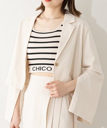 Chico | 袖スリットショート丈テーラードジャケット(テーラードジャケット)
