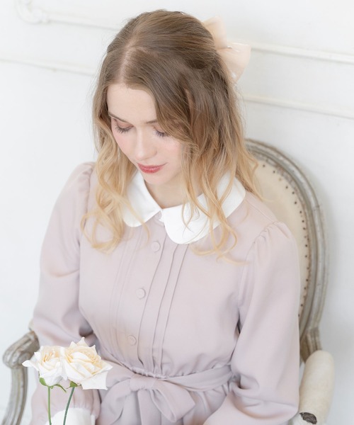 DearMyLoveRose(ディアマイラブローズ)の「丸襟ミニクラシカルワンピース(ワンピース・レディース・ブラック/ブルー/ベージュ/ベージュ系その他/ブルー系その他/ブラック系その他・MEDIUM/LARGE/XX-LARGE/X-LARGE)」の9枚目の写真