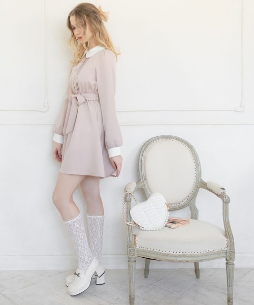 DearMyLoveRose(ディアマイラブローズ)の「丸襟ミニクラシカルワンピース(ワンピース・レディース・ブラック/ブルー/ベージュ/ベージュ系その他/ブルー系その他/ブラック系その他・MEDIUM/LARGE/XX-LARGE/X-LARGE)」の11枚目の写真