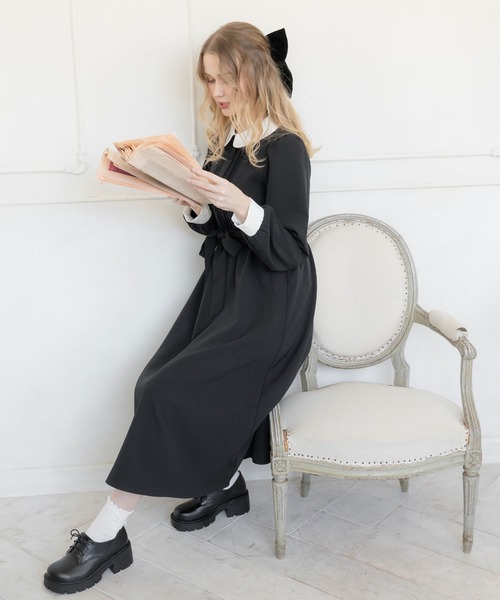 DearMyLoveRose(ディアマイラブローズ)の「丸襟ミニクラシカルワンピース(ワンピース・レディース・ブラック/ブルー/ベージュ/ベージュ系その他/ブルー系その他/ブラック系その他・MEDIUM/LARGE/XX-LARGE/X-LARGE)」の18枚目の写真