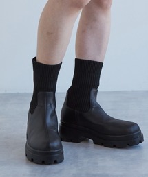 w closet | 厚底ソックスブーツ(ブーツ)