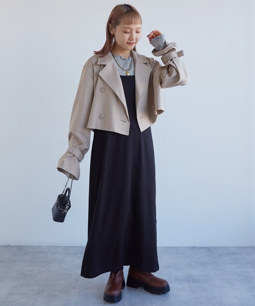 w closet（ダブルクローゼット）の「厚底ソックスブーツ（ブーツ・レディース・アイボリー/ブラック/ブラウン・M/L）」の7枚目の写真