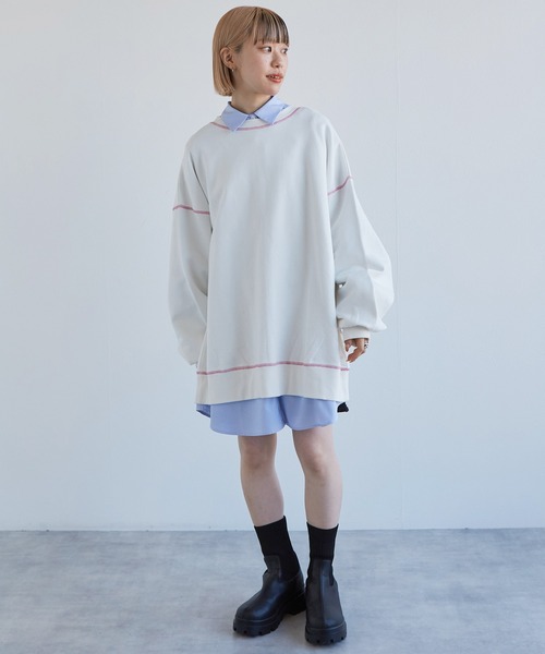 w closet（ダブルクローゼット）の「厚底ソックスブーツ（ブーツ・レディース・アイボリー/ブラック/ブラウン・M/L）」の9枚目の写真