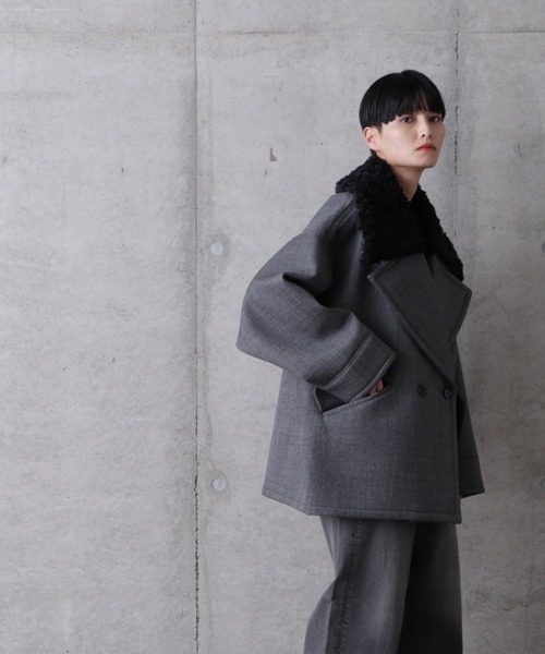 ROSE BUD（ローズバッド）の「ツイードビッグコート（その他アウター・レディース・グレー/ネイビー・FREE）」の13枚目の写真