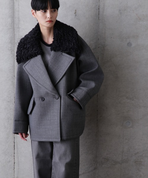 ROSE BUD（ローズバッド）の「ツイードビッグコート（その他アウター・レディース・グレー/ネイビー・FREE）」の16枚目の写真