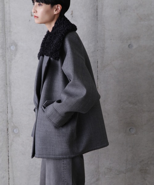 ROSE BUD（ローズバッド）の「ツイードビッグコート（その他アウター・レディース・グレー/ネイビー・FREE）」の17枚目の写真