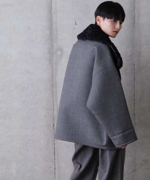 ROSE BUD（ローズバッド）の「ツイードビッグコート（その他アウター・レディース・グレー/ネイビー・FREE）」の18枚目の写真