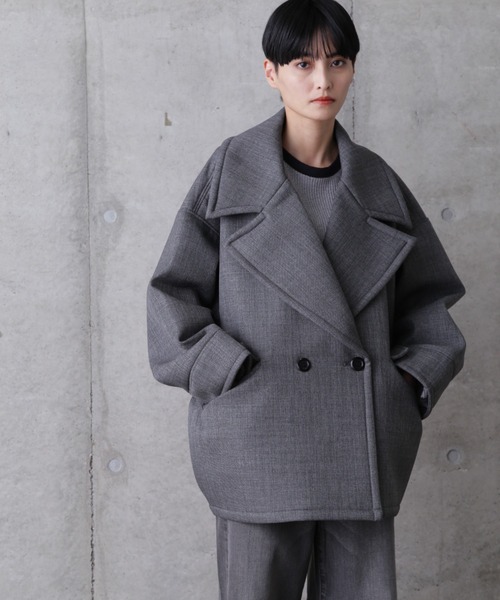 ROSE BUD（ローズバッド）の「ツイードビッグコート（その他アウター・レディース・グレー/ネイビー・FREE）」の19枚目の写真