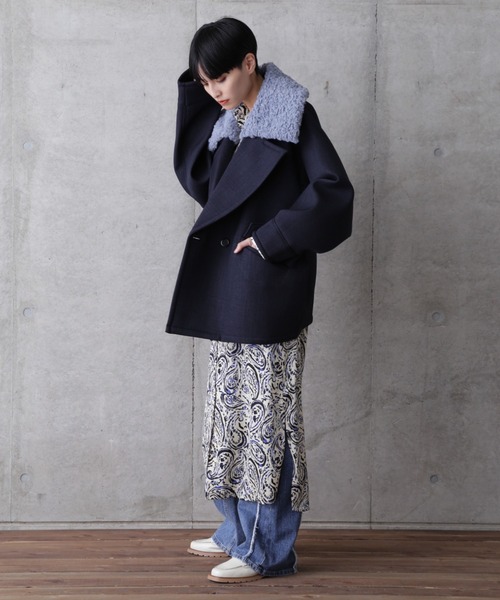 ROSE BUD（ローズバッド）の「ツイードビッグコート（その他アウター・レディース・グレー/ネイビー・FREE）」の21枚目の写真