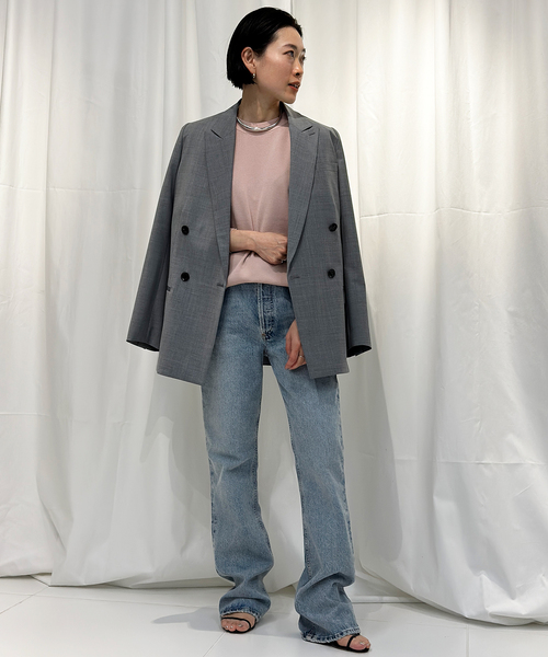 AP STUDIO（エーピーストゥディオ）の「SCENTOF シルクコットン スムースプルオーバーニット（ニット/セーター・レディース・サックスブルー/ベージュ/ピンク・FREE）」の9枚目の写真