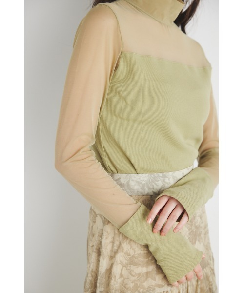 rienda（リエンダ）の「ベアデザインチュールトップス 春服（Tシャツ/カットソー・レディース・アイボリー/オレンジ系その他/ライム/ブラック・FREE）」の22枚目の写真