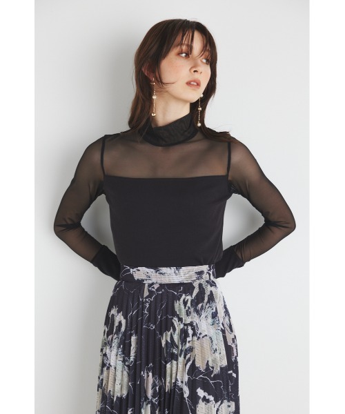 rienda（リエンダ）の「ベアデザインチュールトップス 春服（Tシャツ/カットソー・レディース・アイボリー/オレンジ系その他/ライム/ブラック・FREE）」の5枚目の写真