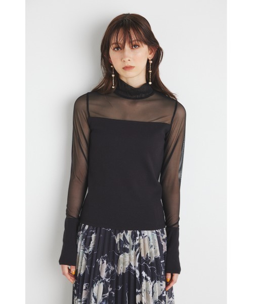 rienda（リエンダ）の「ベアデザインチュールトップス 春服（Tシャツ/カットソー・レディース・アイボリー/オレンジ系その他/ライム/ブラック・FREE）」の9枚目の写真