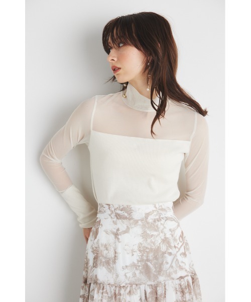 rienda（リエンダ）の「ベアデザインチュールトップス 春服（Tシャツ/カットソー・レディース・アイボリー/オレンジ系その他/ライム/ブラック・FREE）」の10枚目の写真