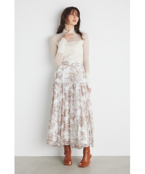 rienda（リエンダ）の「ベアデザインチュールトップス 春服（Tシャツ/カットソー・レディース・アイボリー/オレンジ系その他/ライム/ブラック・FREE）」の12枚目の写真