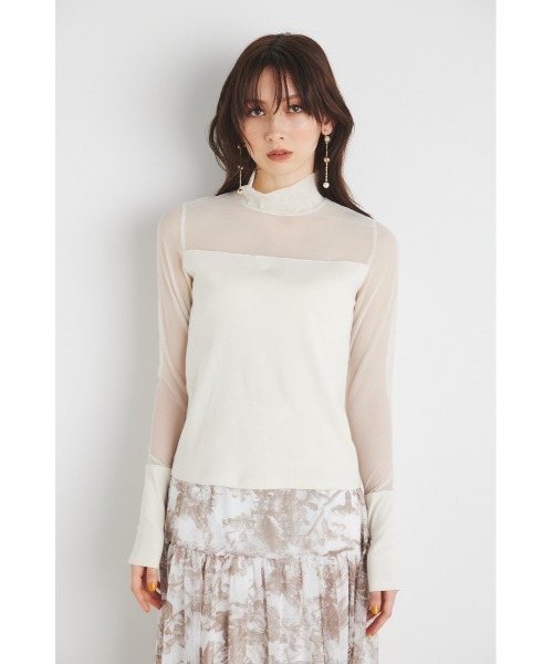 rienda（リエンダ）の「ベアデザインチュールトップス 春服（Tシャツ/カットソー・レディース・アイボリー/オレンジ系その他/ライム/ブラック・FREE）」の14枚目の写真