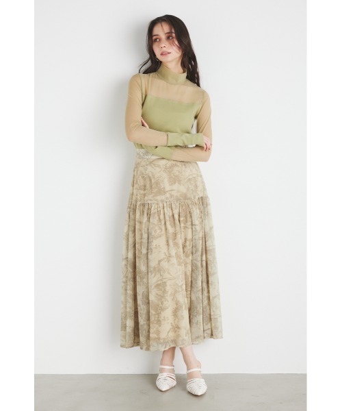 rienda（リエンダ）の「ベアデザインチュールトップス 春服（Tシャツ/カットソー・レディース・アイボリー/オレンジ系その他/ライム/ブラック・FREE）」の16枚目の写真