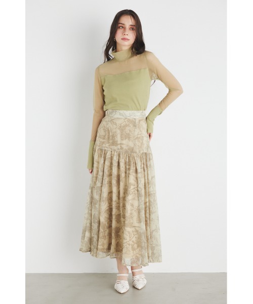 rienda（リエンダ）の「ベアデザインチュールトップス 春服（Tシャツ/カットソー・レディース・アイボリー/オレンジ系その他/ライム/ブラック・FREE）」の17枚目の写真