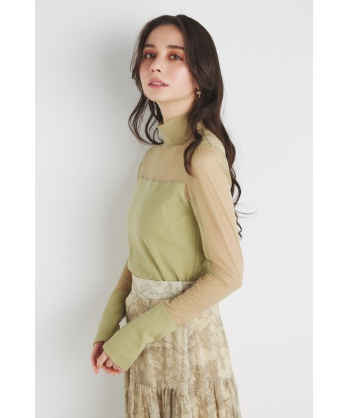 rienda（リエンダ）の「ベアデザインチュールトップス 春服（Tシャツ/カットソー・レディース・アイボリー/オレンジ系その他/ライム/ブラック・FREE）」の18枚目の写真