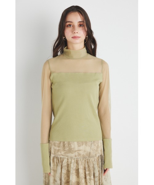 rienda（リエンダ）の「ベアデザインチュールトップス 春服（Tシャツ/カットソー・レディース・アイボリー/オレンジ系その他/ライム/ブラック・FREE）」の19枚目の写真