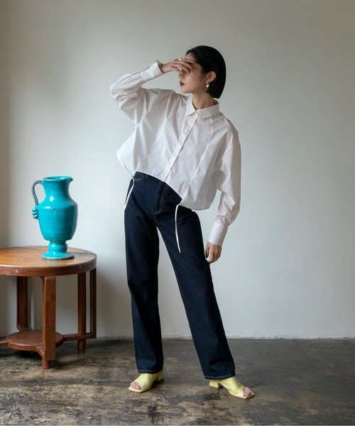 VACANCY(ヴァカンシー)の「ドロスト切替ショートシャツ(シャツ/ブラウス・レディース・ブルー/ホワイト/ブラック・FREE)」の20枚目の写真