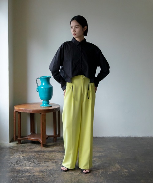 VACANCY(ヴァカンシー)の「ドロスト切替ショートシャツ(シャツ/ブラウス・レディース・ブルー/ホワイト/ブラック・FREE)」の21枚目の写真